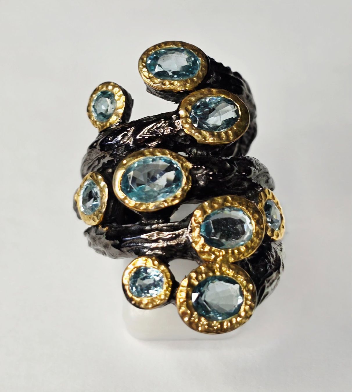 Anelli: Zierring Blau Topas – Nuovo (secondo la descrizione) da Zürich venduto da Benedikt21 1
