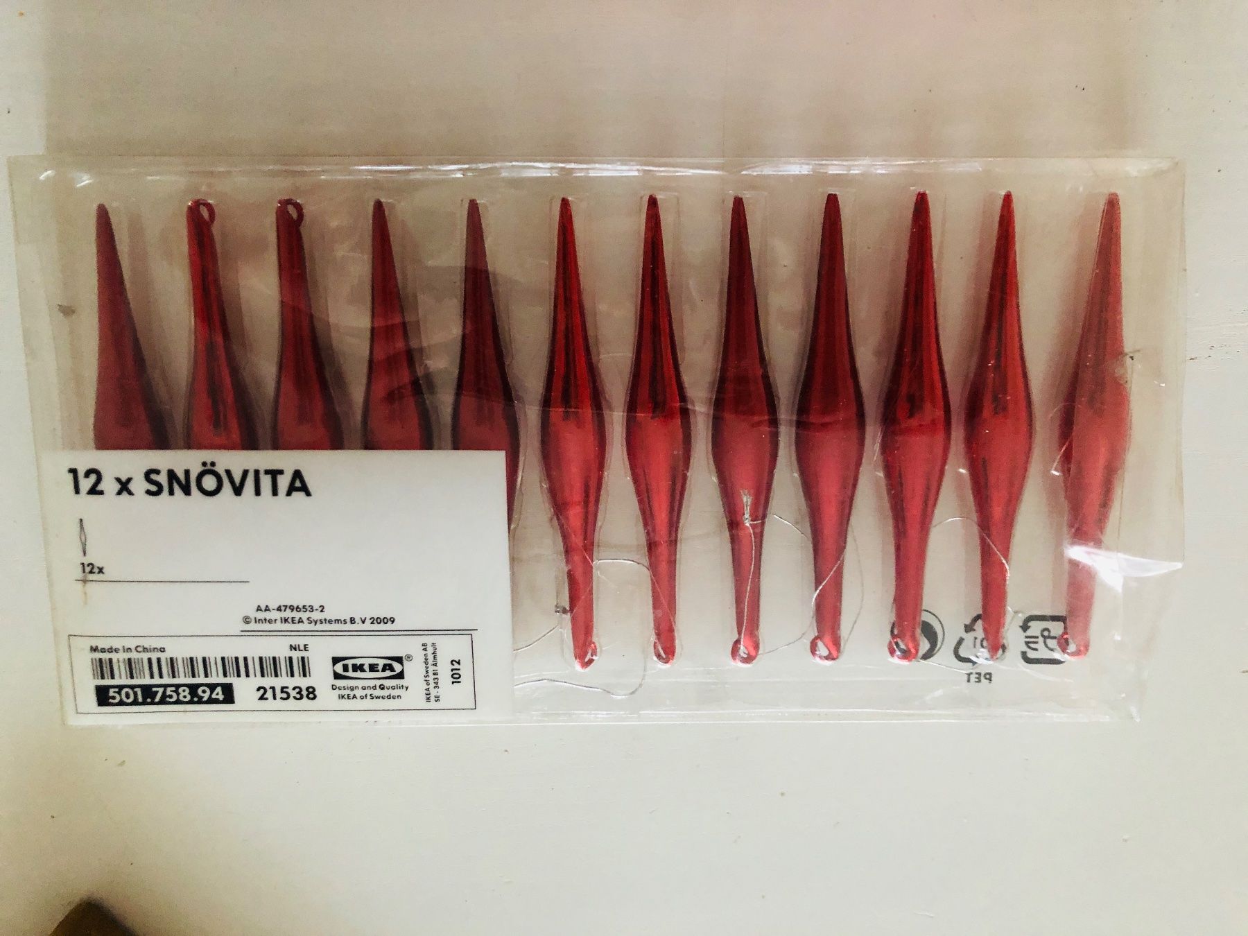 Ikea Tutte le decorazioni: Christbaumkugeln, Rot, – Usato da Arlesheim venduto da leyRum4.5 5