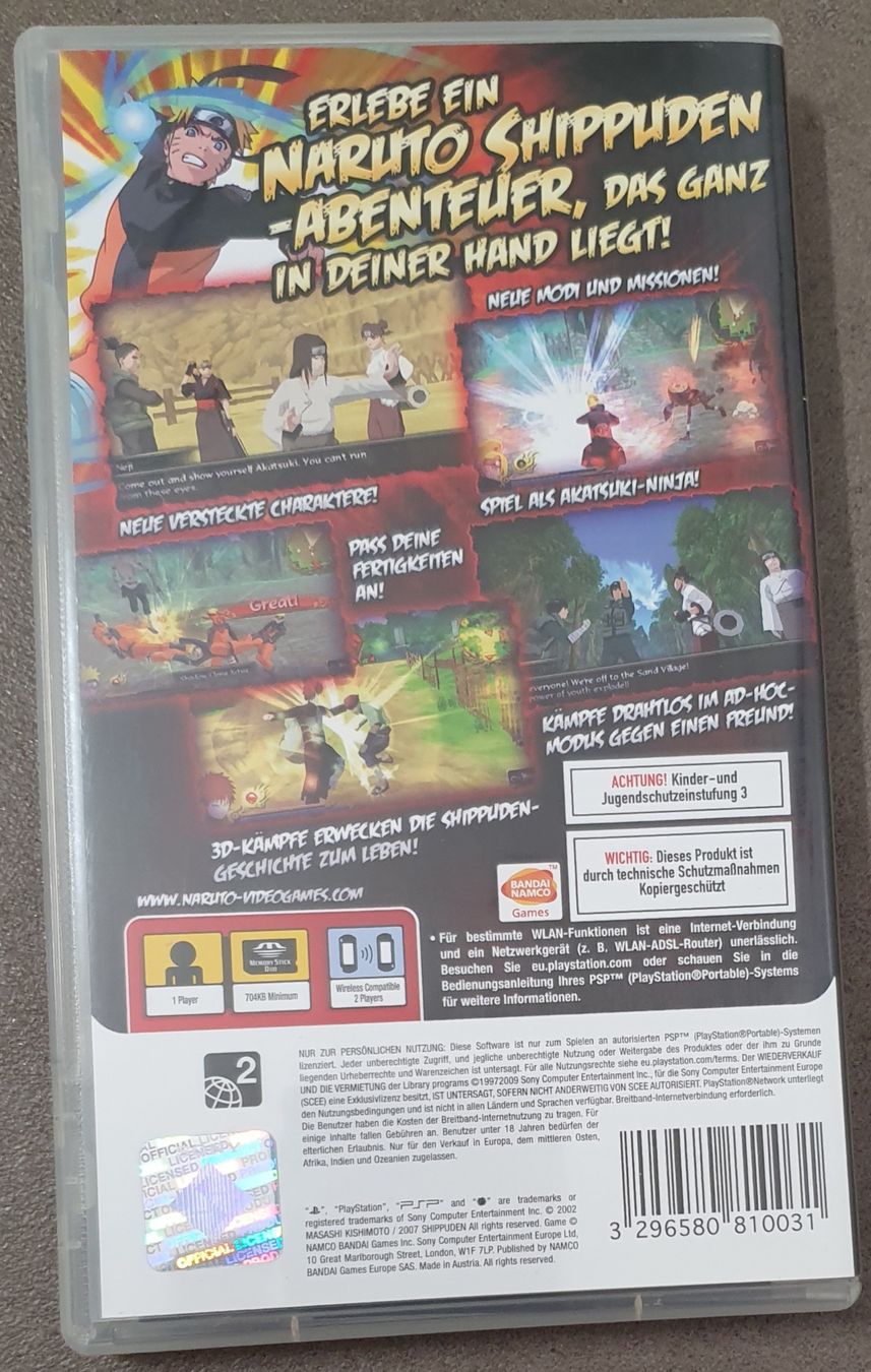 Spiele: PSP NARUTO SHIPPUDEN LEGENDS AKATSUKI RISING – Gebraucht aus Birsfelden von Dealgoenner24 2