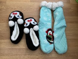 Flausch Socken und Pantoffeln Gr. 38