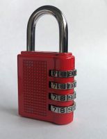 Zahlenschloss Vorhängeschloss Keller Lock Türe Rot Red Rouge