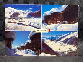 Oberwald 1370m. Wallis: Oberwald, Stadel, Dorfstrasse, Goms