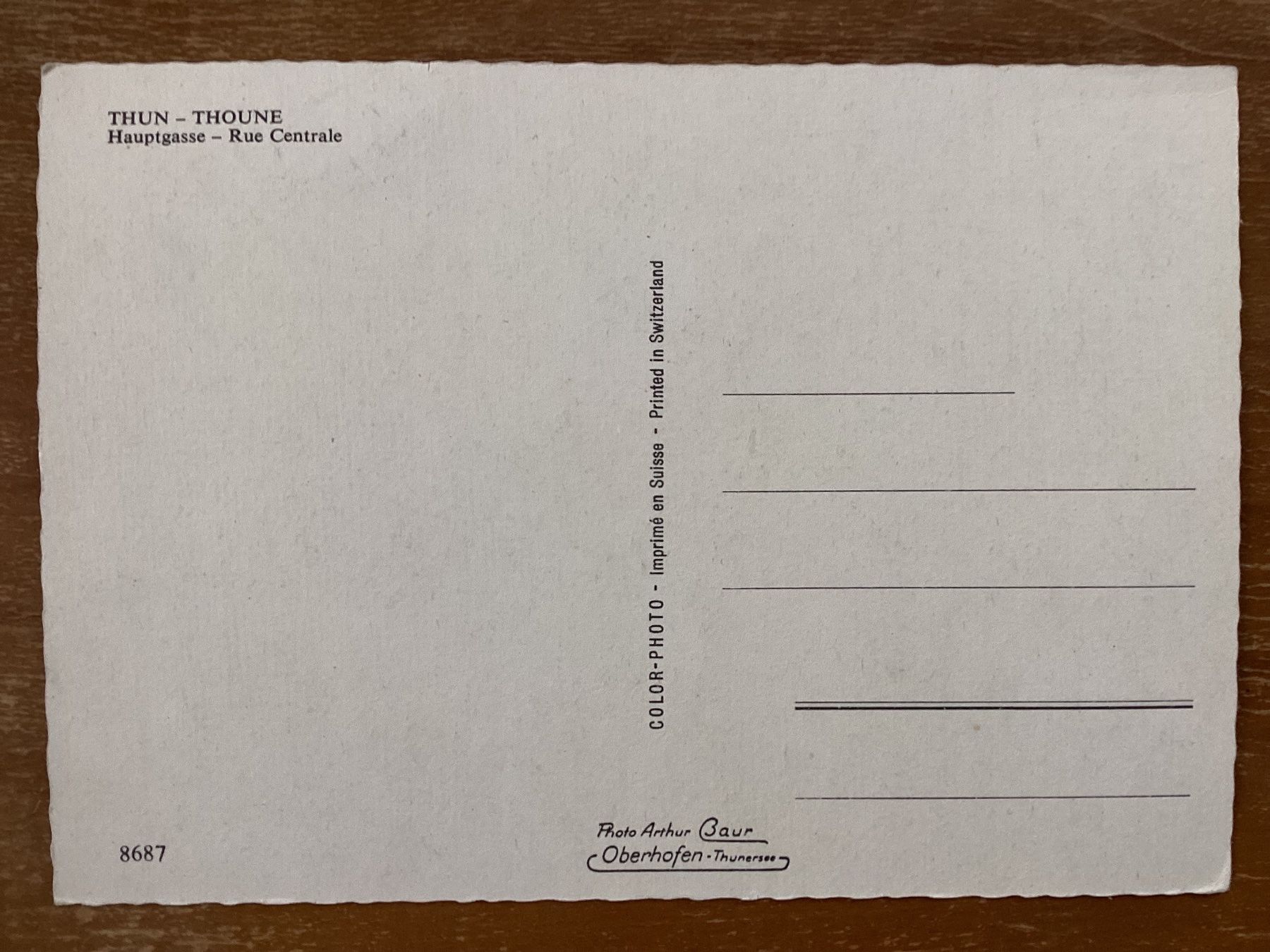 Cartoline postali: AK Thun Hauptgasse – Usato da Zürich venduto da tol_b7c7 1