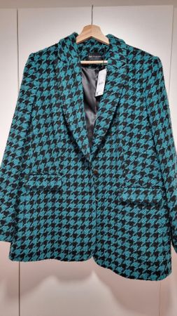 Chice C&A Jacke mit Hahnentrittmuster Gr. 48/50 Neu Herbst 