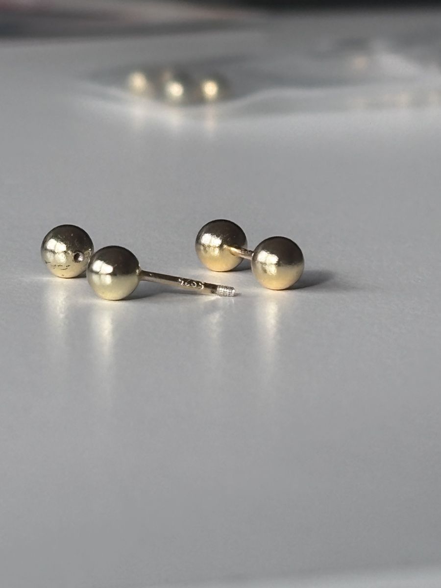 Orecchini pendenti & Orecchini a lobo: Studs Earring. 925 silver . Gold plated . – Nuovo (secondo la descrizione) da Dübendorf venduto da S1973E 3