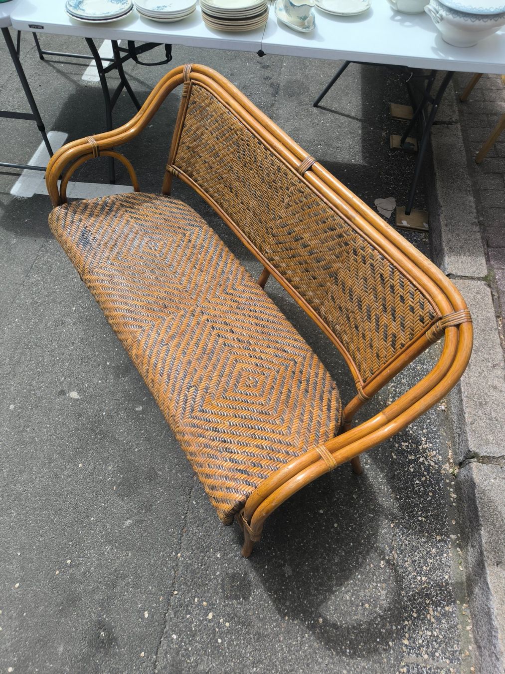Divani: Banquette rotin – Usato da Wittenheim venduto da LeGrenierdeSam 3