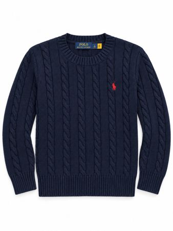 Pull Ralph Lauren en maille Homme Taille L bleu foncé