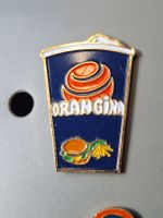 Pin Anstecknadel Orangina Becher mit Burger Pommes