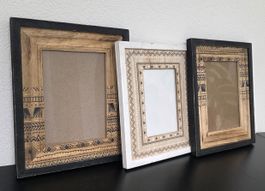 Bilderrahmen Set Holz Design 3 Stck. Guter Zustand