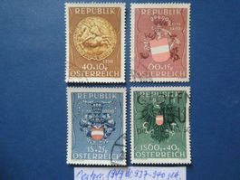 Österreich 1949 Nr. 937-940 (938 mit dünner Stelle)