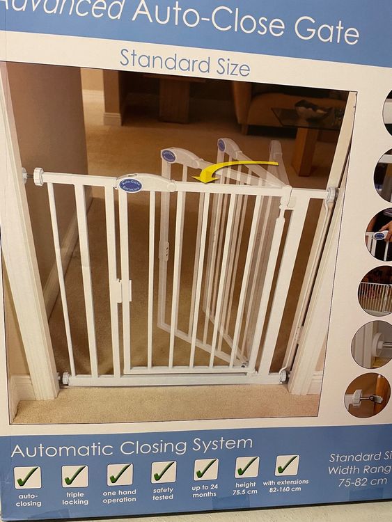 Frooby Baby- & Haustierschutzgitter - Verstellbare Sicherheitsbarriere Für Türen (75-85 Cm)