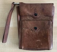 Vintage Ledertasche zum am Gurt tragen mit Trageschlaufen