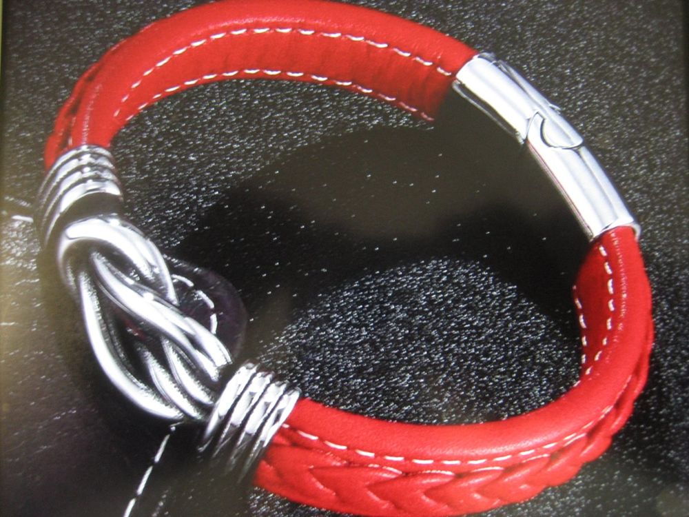 NAJILI Lederarmband Herren Mit Magnetverschluss | Geflochtenes Bracelet | 21cm Schwarz