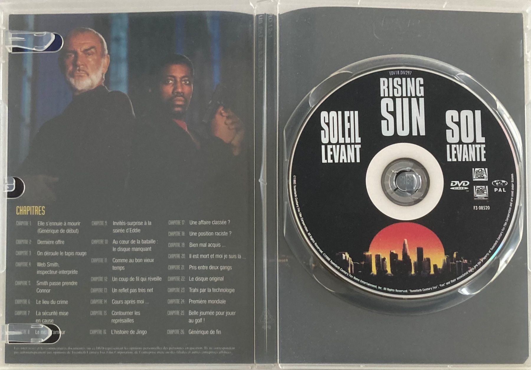 Tutti i DVDs: SOLEIL LEVANT (SEAN CONNERY / WESLEY SNIPES) – Usato da Poliez-Pittet venduto da Newtown-Records 2