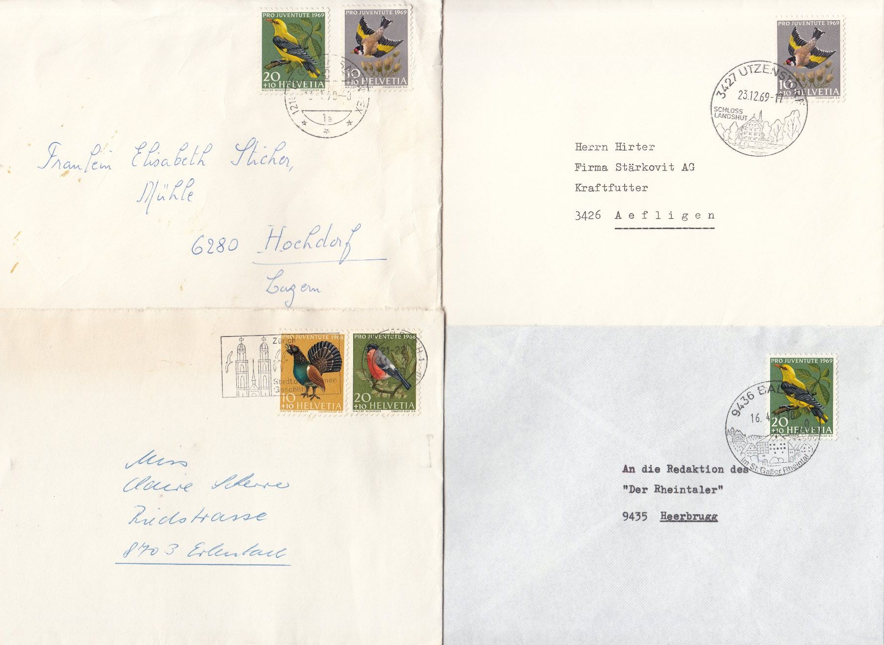 Alle Briefmarken: Pro Juventute 34 Bedarfsbriefe 1960 - 1969 – Gebraucht aus Bürglen TG von StampGraf 8