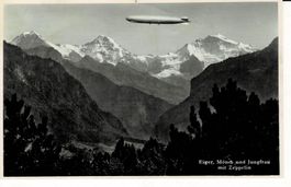 Eiger, Mönch und Jungfrau mit ZEPPELIN BE gel. 1935!