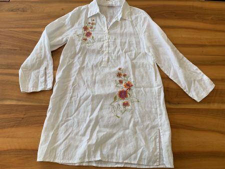 BELDONA traumschöne Leinentunika Leinenbluse Longbluse Gr. L