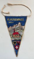 Wimpel Klausenpass Schweiz Stickerei, Vintage