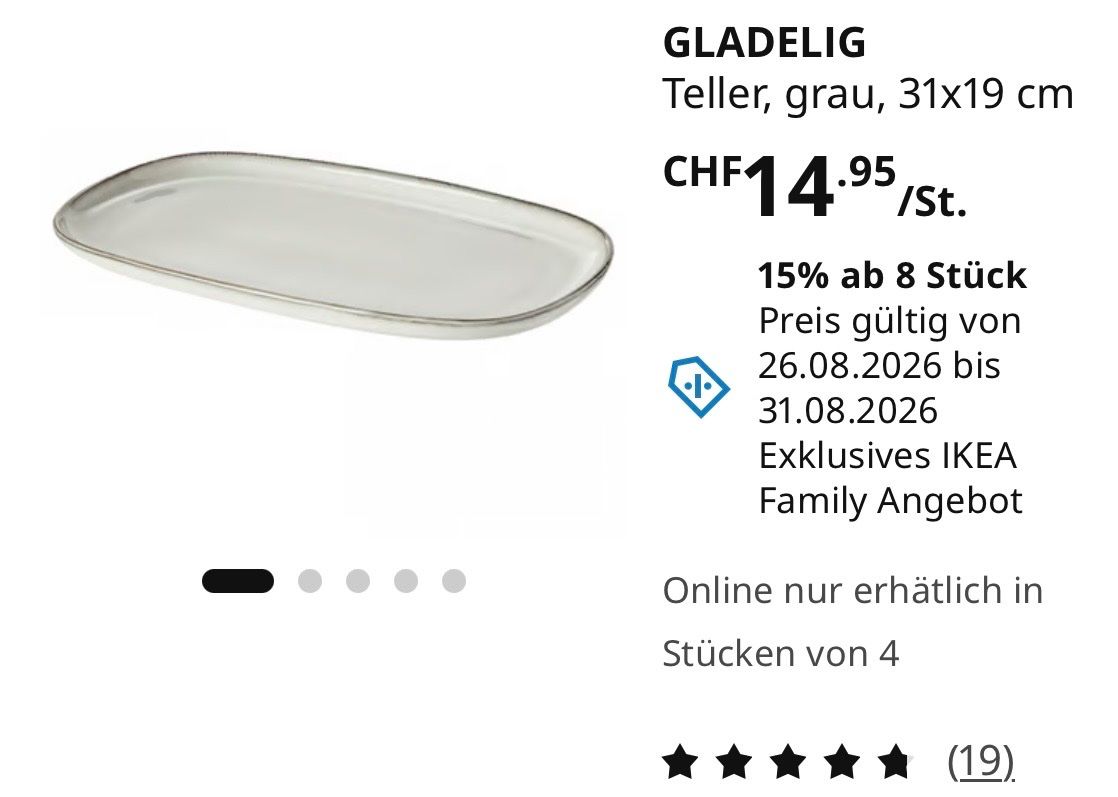 Ikea Teller: 4 Gladelig Platten/Teller – Gebraucht aus Diegten von ste_pvd5 4