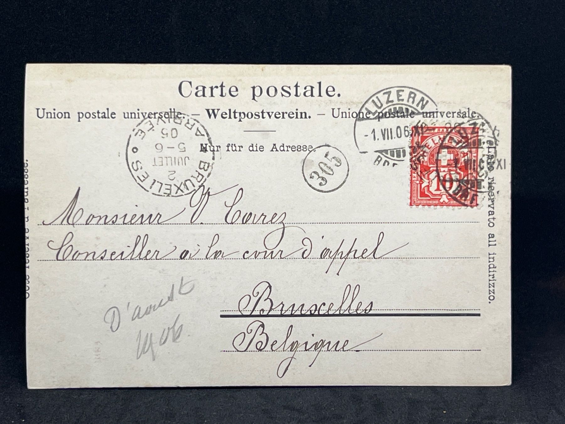 Cartoline postali: Luzern - Rathaus – Usato da Widnau venduto da Brusi9 1