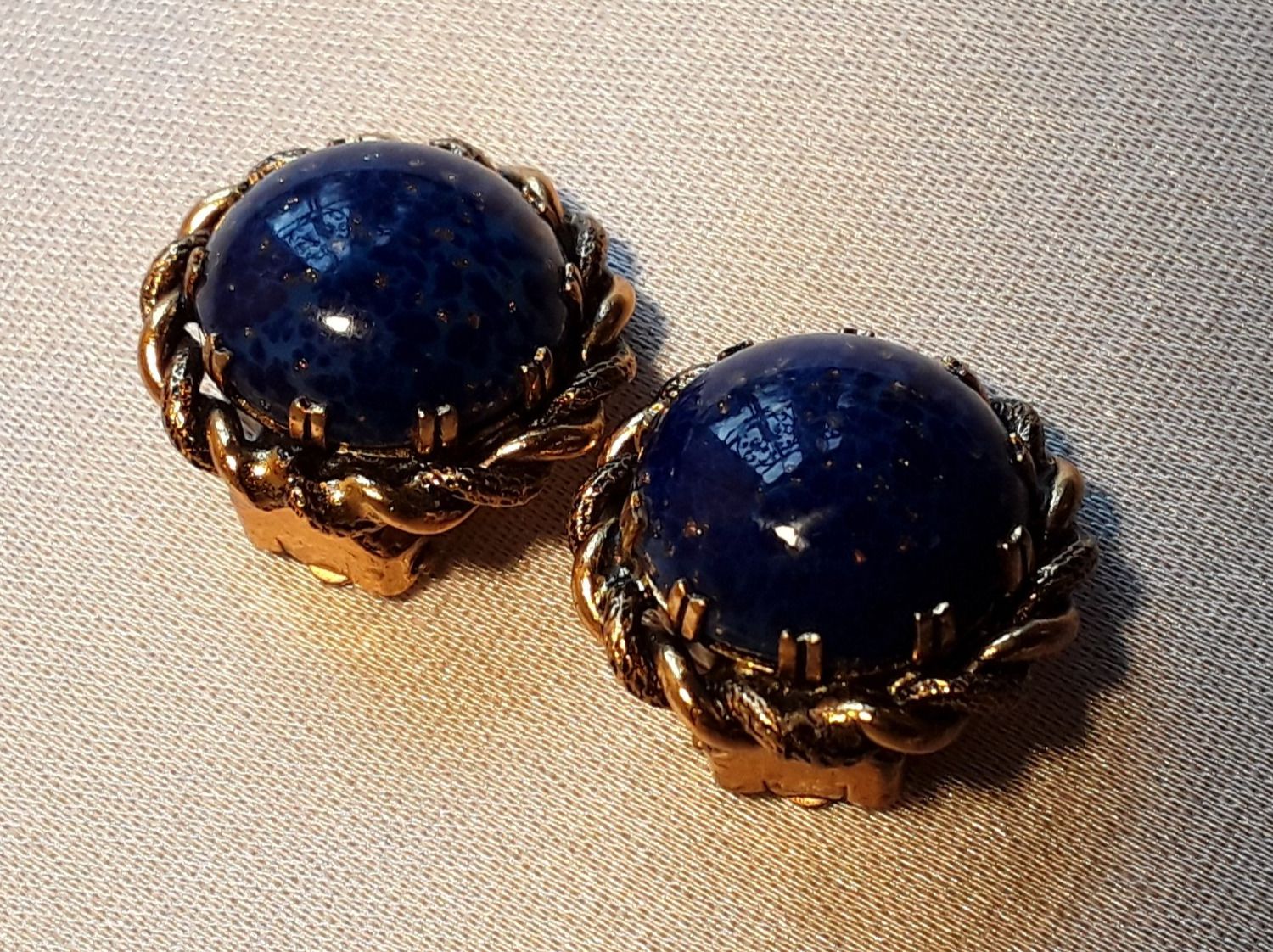 Murano Orecchini pendenti & Orecchini a lobo: Vintage Murano blaue Ohrclips – Usato da Zürich venduto da Aleick 6