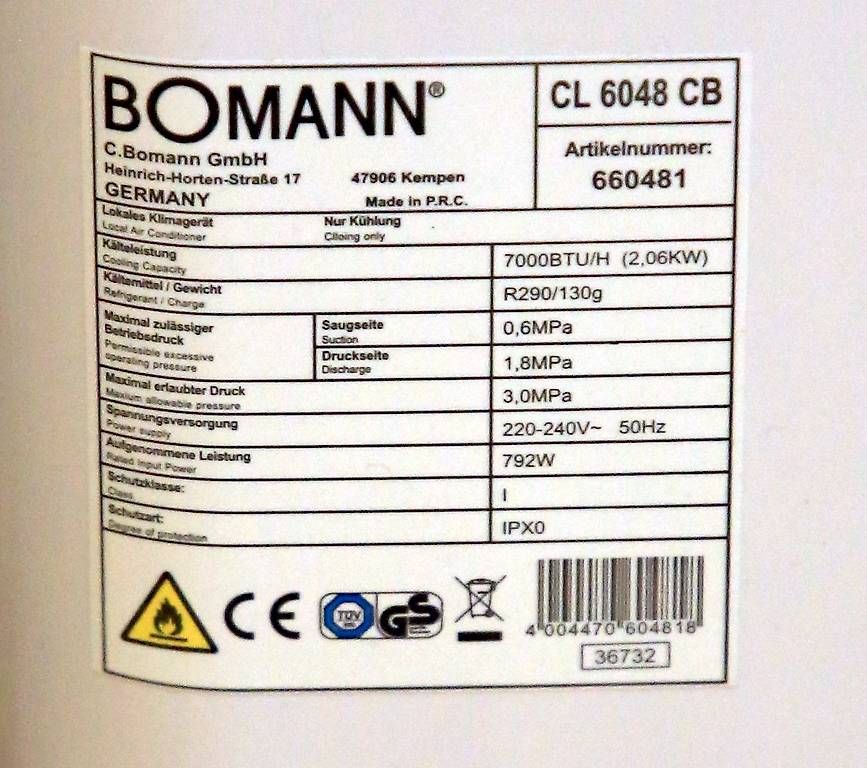 Klimageräte: Climatizzatore Bomann CL 6048 CB – Gebraucht aus Solduno von WildLife83 3