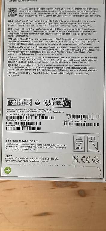 Handys / Smartphones: Apple iPhone 16 Pro 256 GB Desert Titanium New &  Sealed – Gebraucht aus Mont sur Rolle von Carole1012 2