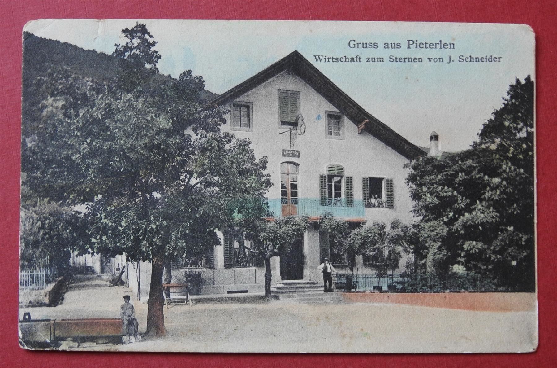 Cartoline postali: Gruss aus Pieterlen - Wirtschaft Sternen – Usato da Rain venduto da 999-800-K