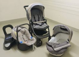 Babysafe Set: Chicco Kinderwagen, Autositz und Babywanne