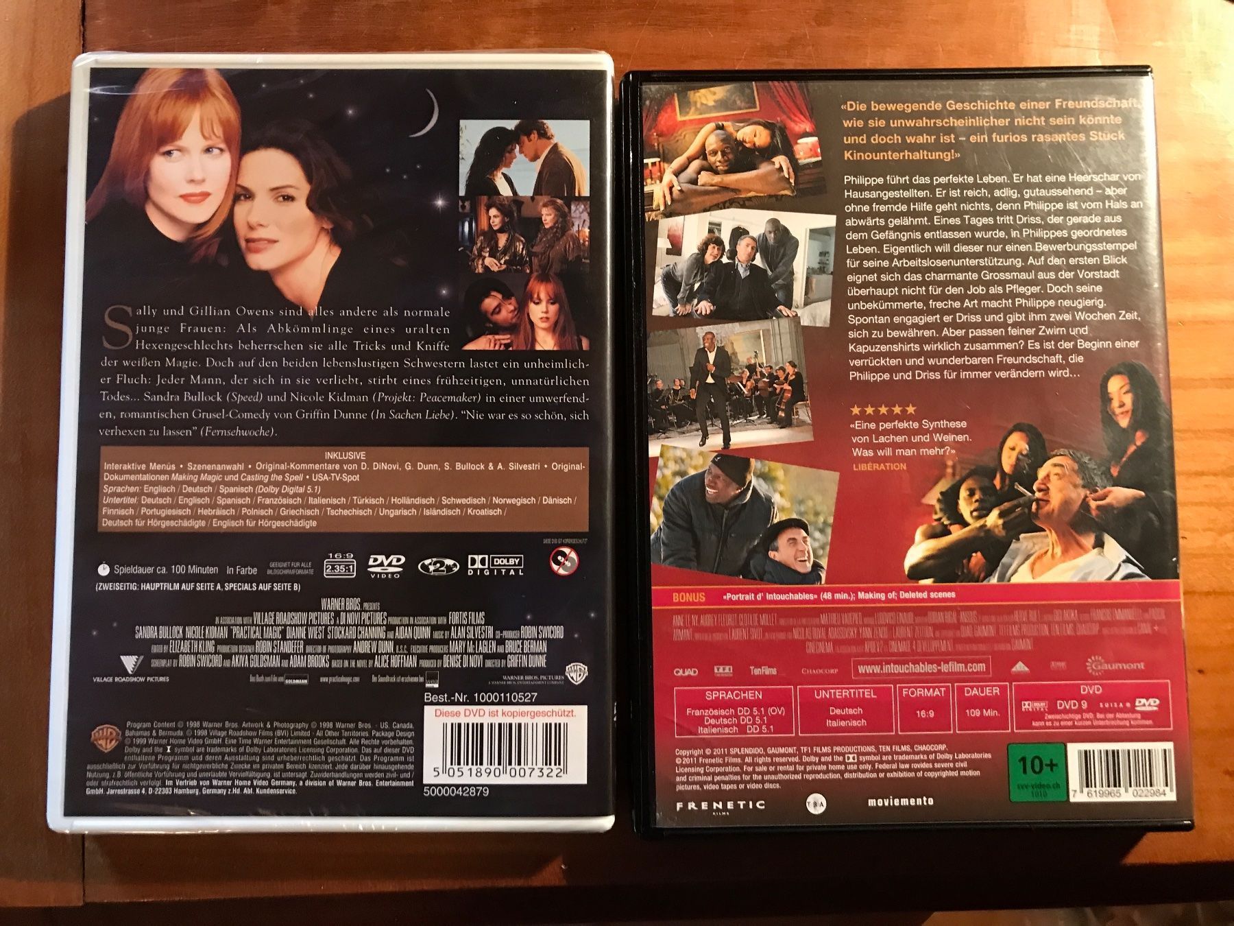 Tutti i DVDs: Intouchable, Practical Magic – Usato da Schliern b. Köniz venduto da Corinu59 1