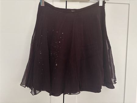 Gonna corta Gunex con paillettes e zip tg. S