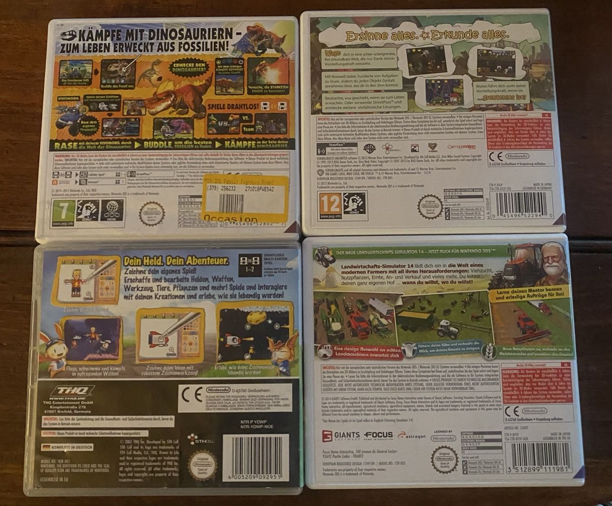 Spiele: 4x Nintendo DS & 3DS Spiele Bundle Scribblenauts 🦖 – Gebraucht aus Kirchberg BE von swiss_slab 1