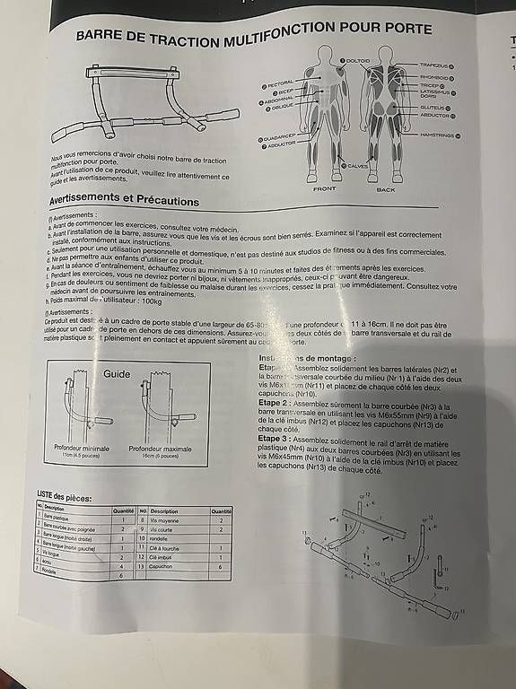 Hometrainer: Barre de traction – Usato da Fribourg venduto da Sylvie035 2