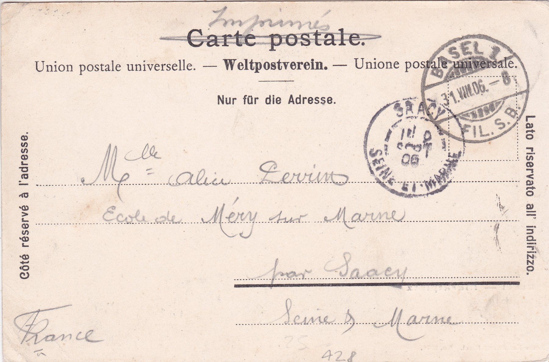 Cartoline postali: Basel Markplatz 1906 – Difettoso da Herisau venduto da Lisegrat2008 1