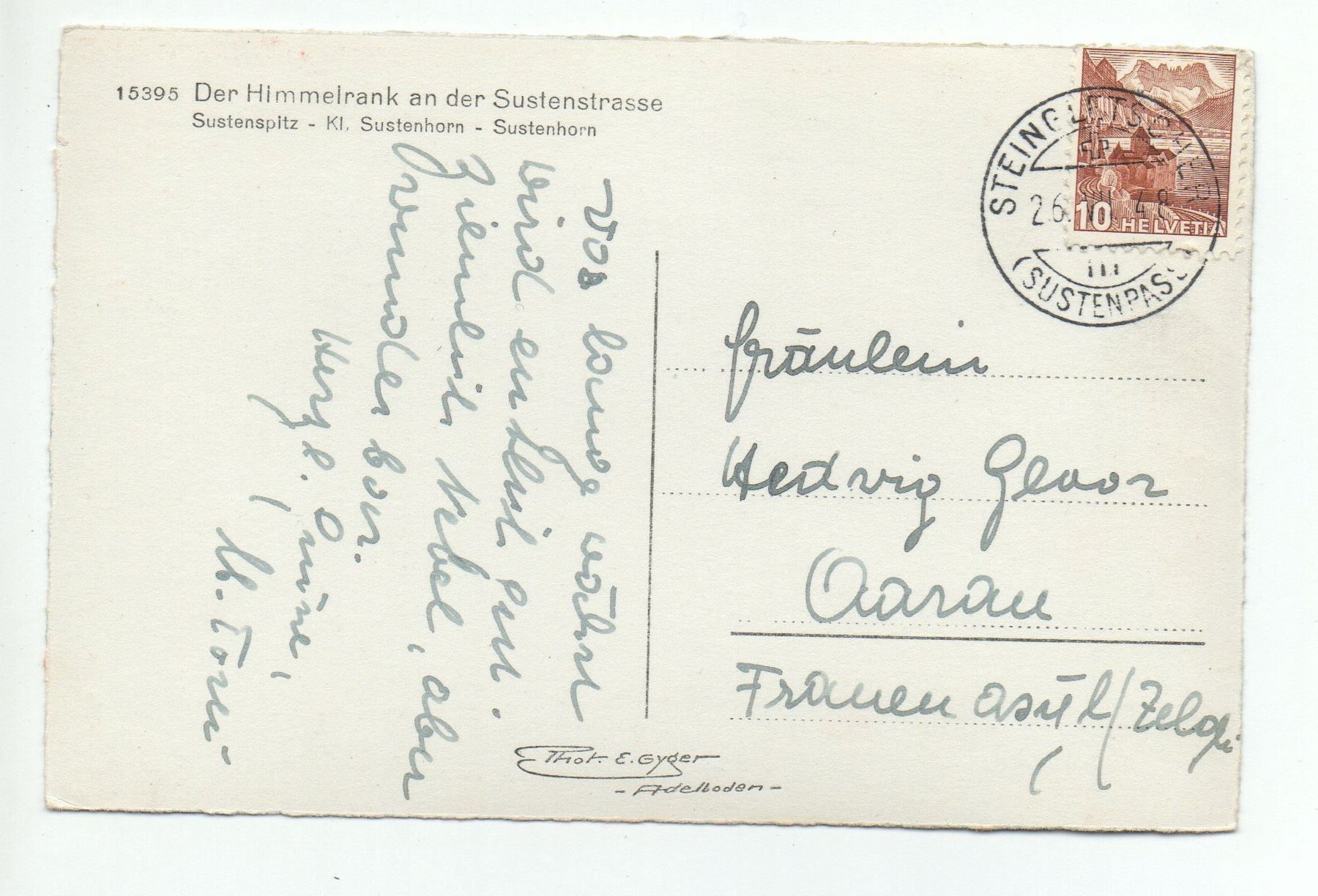 Cartoline postali: SUSTENSTRASSE Himmelrank - Auto – Usato da Jona venduto da philajona 1