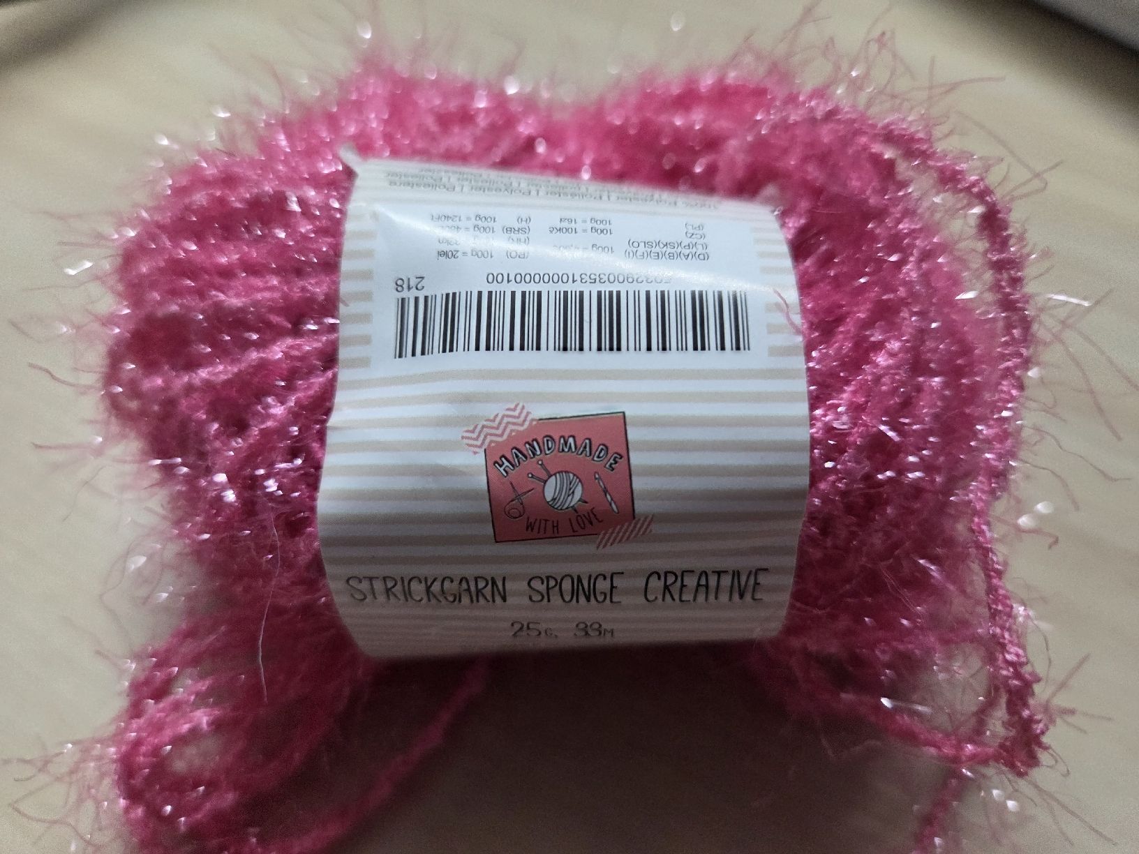Wolle: Strickgarn Sponge Creative rosa neu 25g 33m – Neu und originalverpackt aus Subingen von DENDLE20 1