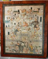 Grosse indische Seiden Malerei, 100x120cm
