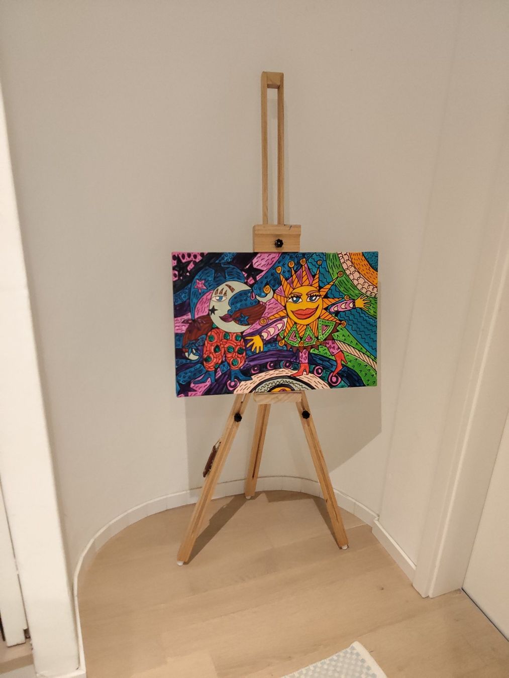 Dipinti: Original "Sun & Moon" painting. 40 cm x 60cm – Nuovo (secondo la descrizione) da Bellikon venduto da MellonCollieMitTwint 3