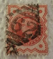 Briefmarke Timbre Half-Penny 1887 Victoria GB Francobollo
