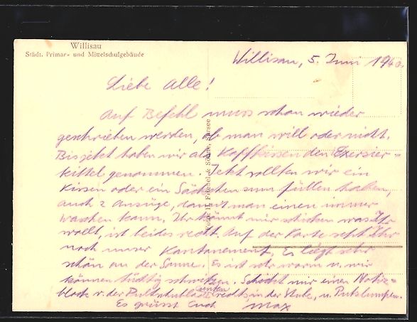 Cartoline postali: Willisau, Stäft. Primar- und Mittelschu – Usato da Berlin venduto da bartko-reher 1