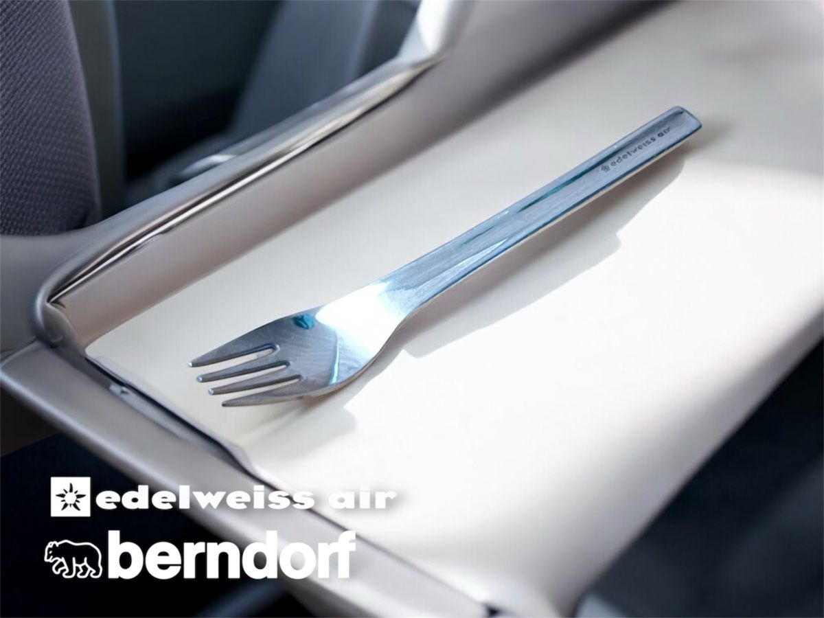 Berndorf Gabeln: Edelweiss Air Gabel von Berndorf – Gebraucht aus Luzern von woti-shop