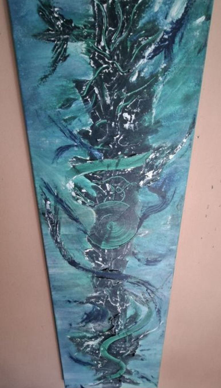Gemälde: Gemälde " Spirale des Lebens" handmade 30×100 – Neu (gemäss Beschreibung) aus Riehen von Steinbock1970
