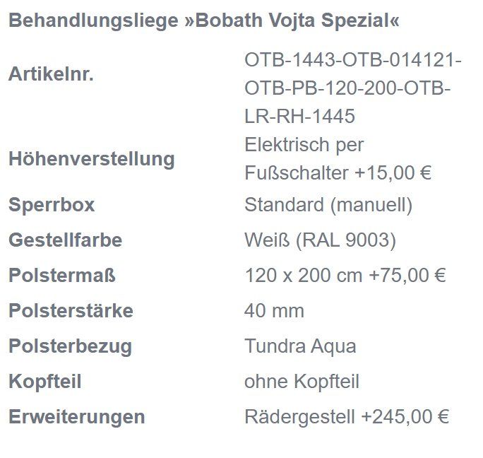 Sedie a sdraio: Bobath Spezialtherapieliege – Usato da Neschwil venduto da inf_gkd7 3