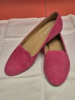 Damen Loafers pink Grösse 38 Leder Wildleder Zustand gut