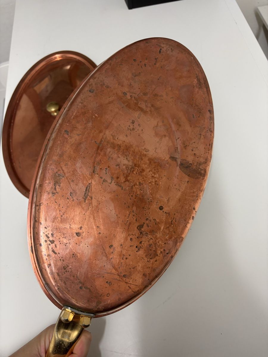 Padelle: Spring - Culinox Kupferpfanne oval mit Deckel – Usato da Ebertswil venduto da shushuj 2