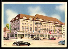Zürich, Hotel Glockenhof mit Autos
