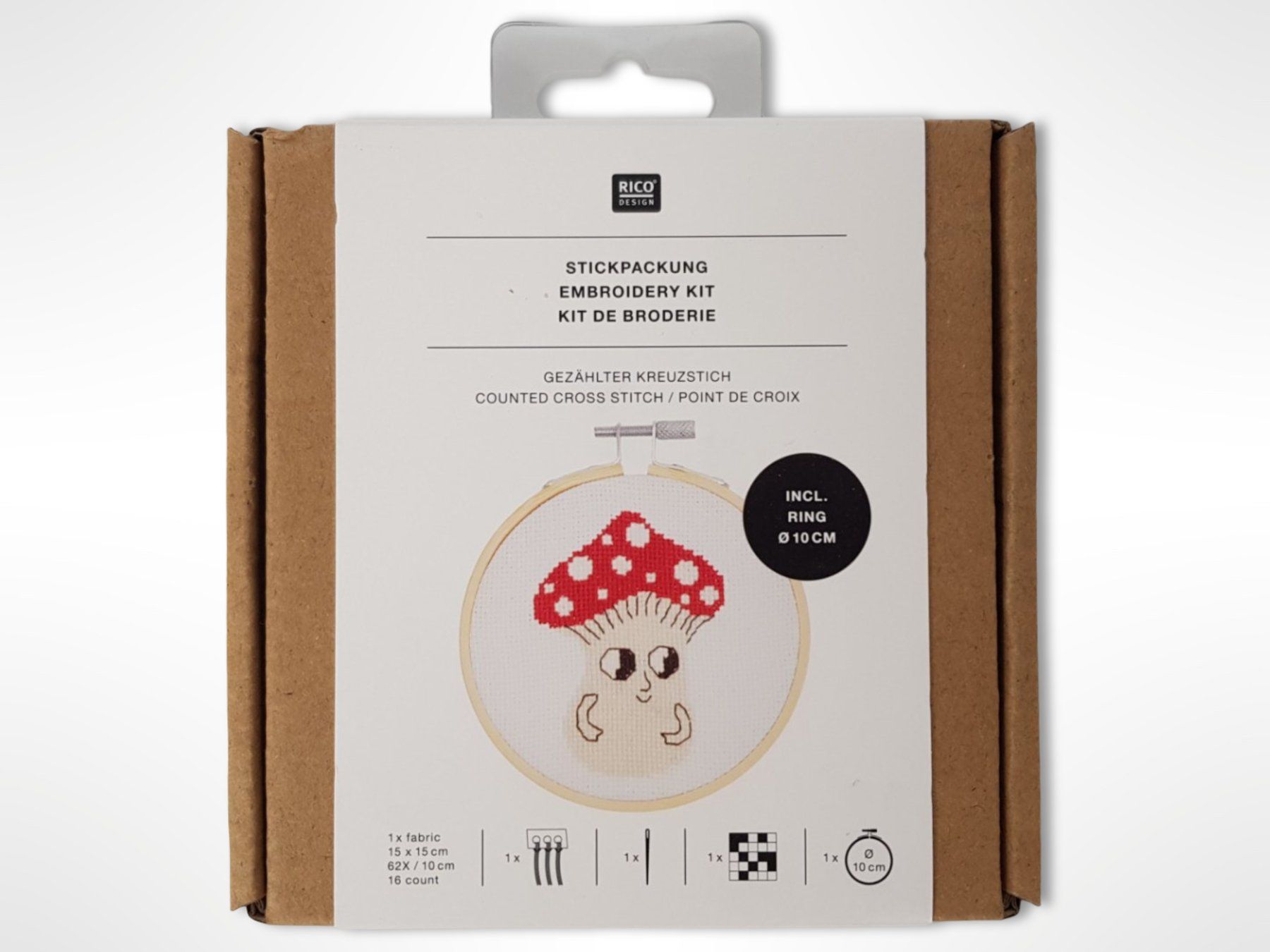 Kit bricolage: RICO DESIGN Stickpackung kleiner Pilz – Nuovo (secondo la descrizione) da Suhr venduto da Restwert_Suhr 3
