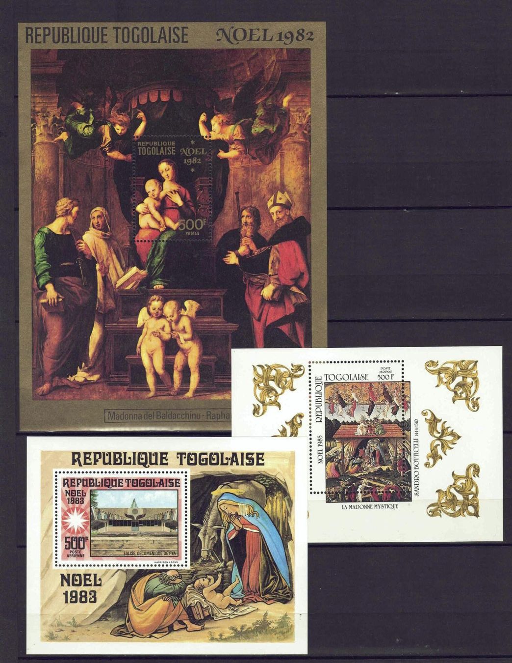 Alle Briefmarken: Togo 3 Weihnachtsblocks postfrisch** – Gebraucht aus Basel von Pfefferschootte
