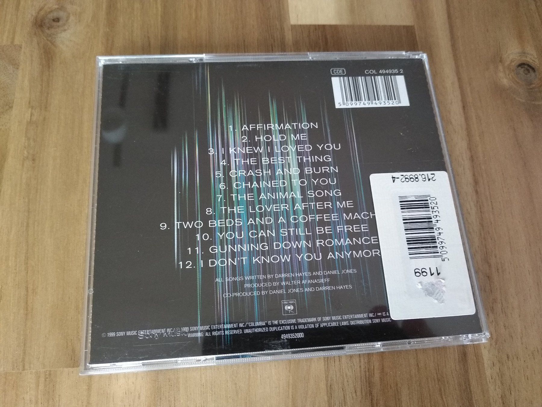CD: Savage Garden - Affirmation – Usato da Olten venduto da prusik02 2