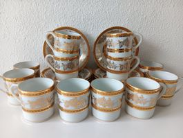 LIMOGES UNIC (GIRAUD) 12 x tasses à café / Kaffee Tassen